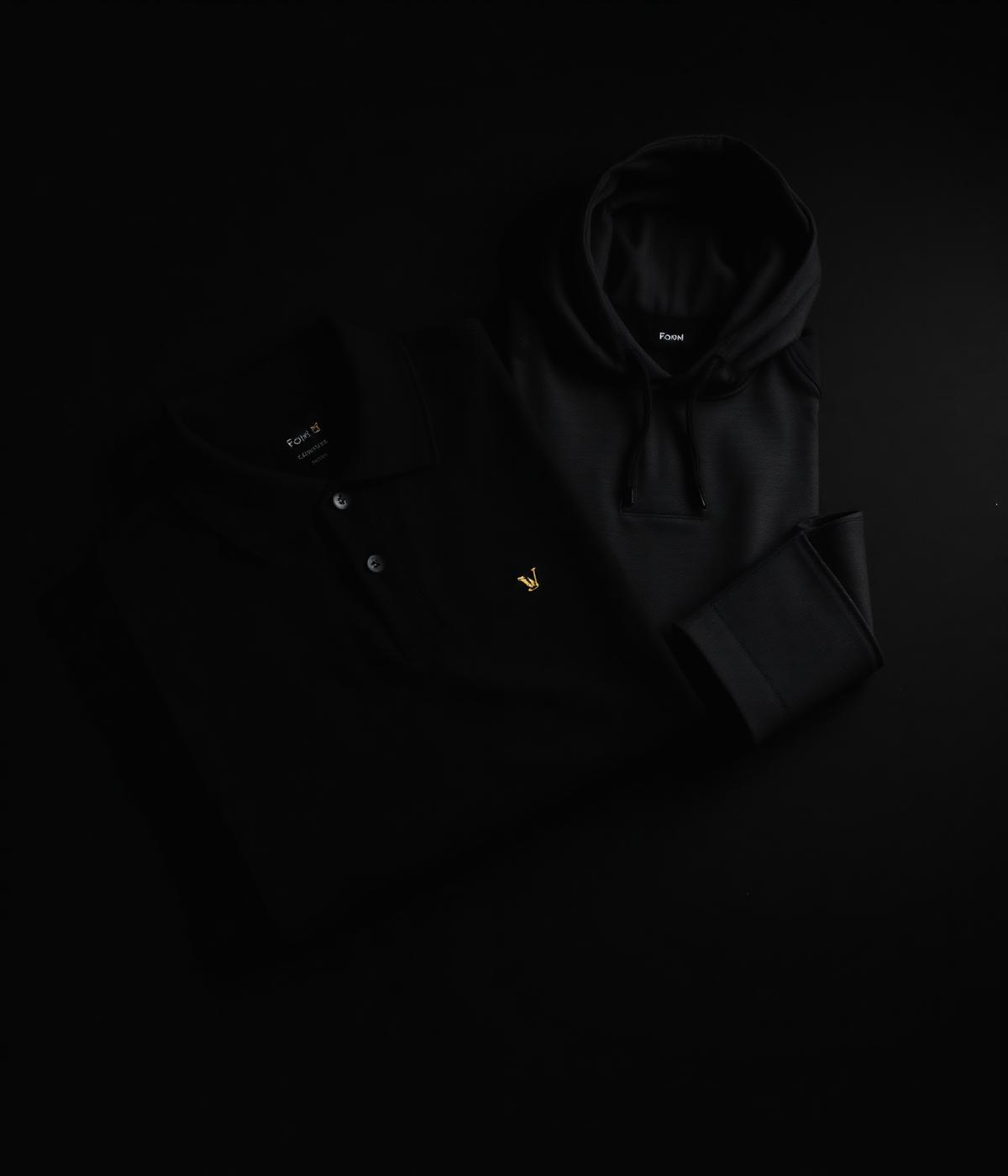 Premium branded corporate apparel with gold embroidery